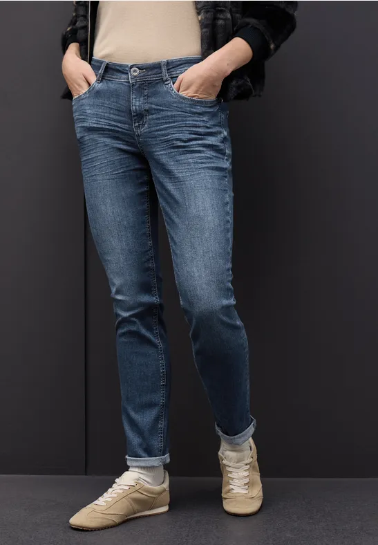 Thumbnail - Street One Frauen Casual Fit Jeans in Blau, Gr: 36