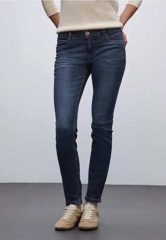 Thumbnail - Street One Frauen Slim Fit Jeans in Blau, Gr: 30