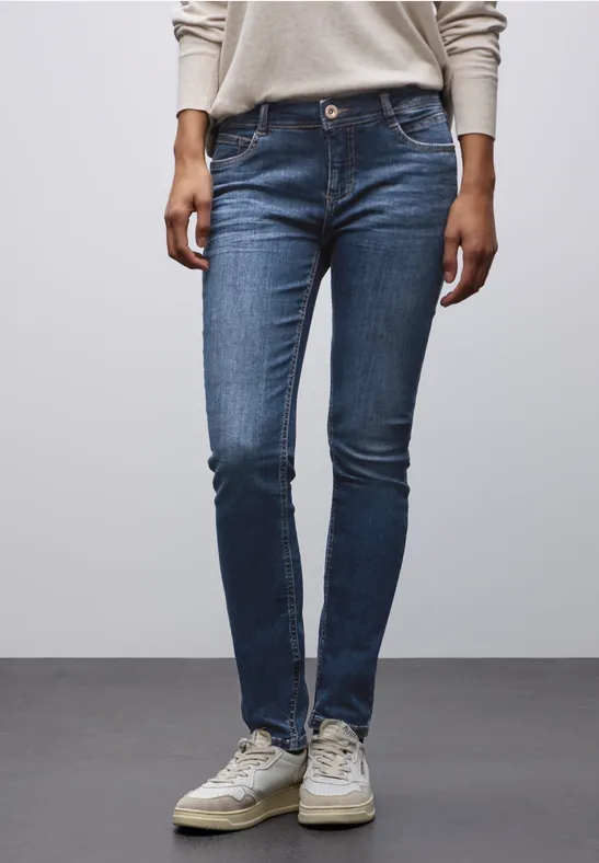 Thumbnail - Street One Frauen Slim Fit Jeans in Blau, Gr: 29