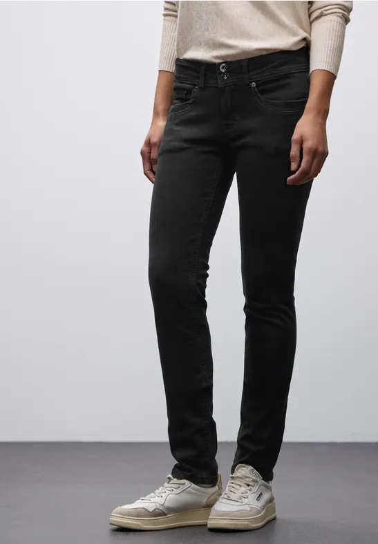 Thumbnail - Street One Frauen Slim Fit Jeans in Schwarz, Gr: 36