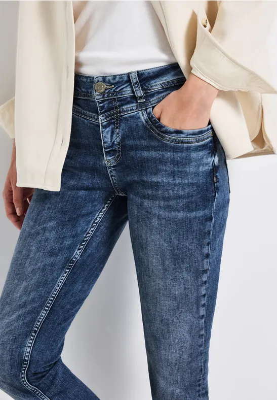 Thumbnail - Street One Frauen Casual Fit Jeans in Blau, Gr: 36