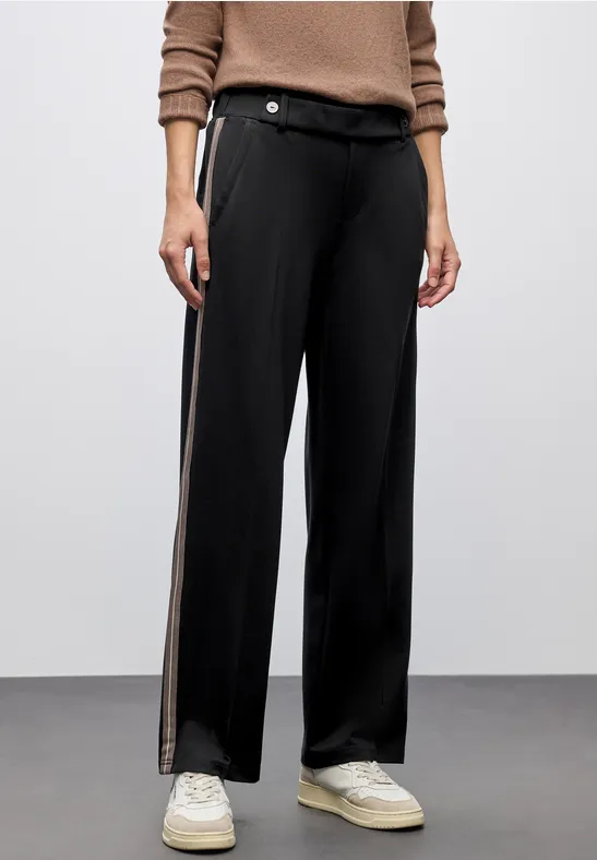 Thumbnail - Street One Frauen Straight Leg Hose in Schwarz, Gr: 42