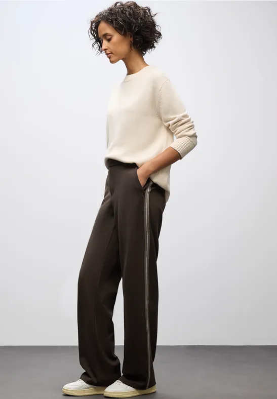 Thumbnail - Street One Frauen Straight Leg Hose in Schwarz, Gr: 44