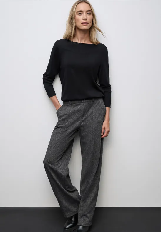 Straight Leg Hose Schwarz