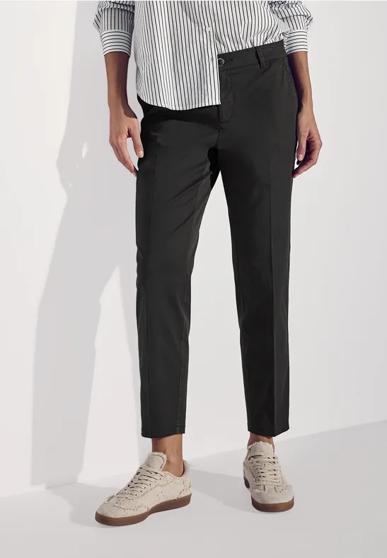 Street One Frauen Softe Twill Chino in Grau, Gr: 32