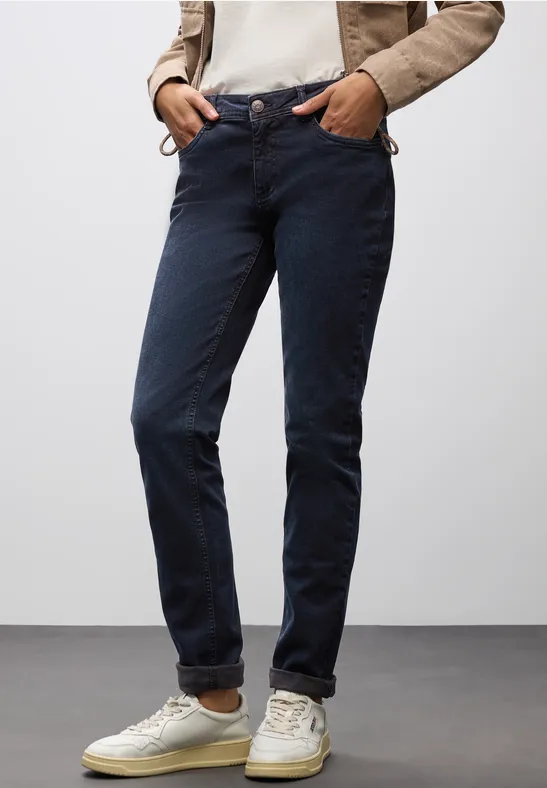 Thumbnail - Street One Frauen Casual Fit Jeans in Blau, Gr: 34