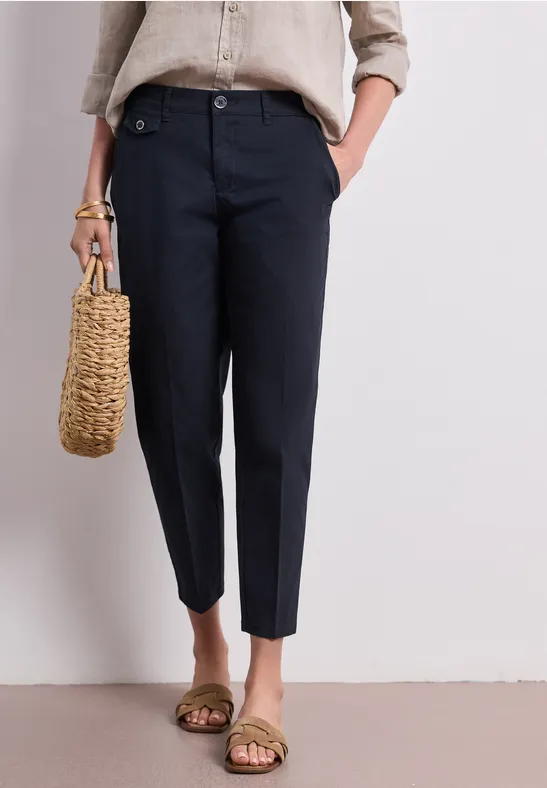 Chino im Casual Fit in softer Qualität female Blau