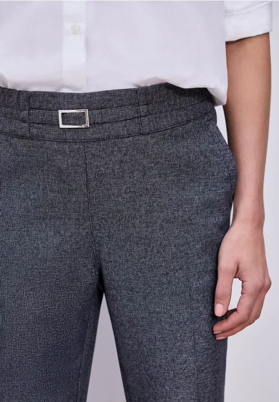 Thumbnail - Street One Frauen Melange Hose in Blau, Gr: 38