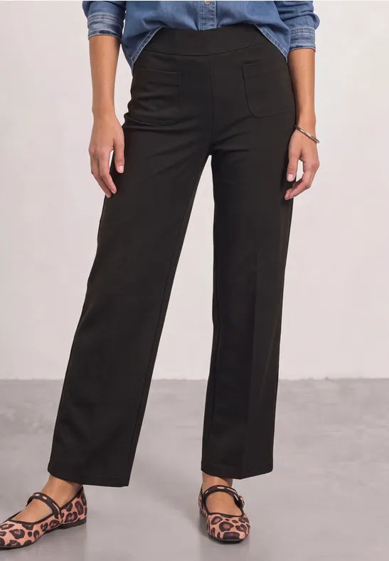 High Waist Straight Leg Hose im Casual Fit