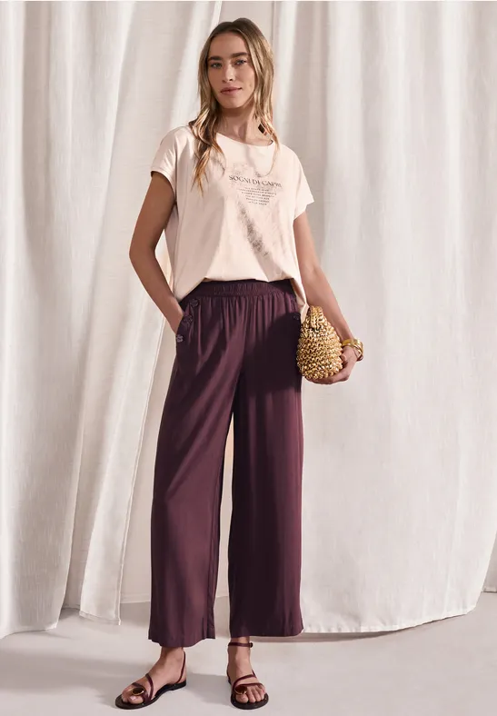 High Waist Wide Leg Hose im Loose Fit