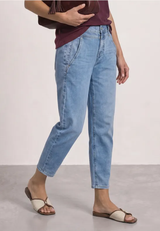 High Waist Barrel Leg Jeans im Loose Fit