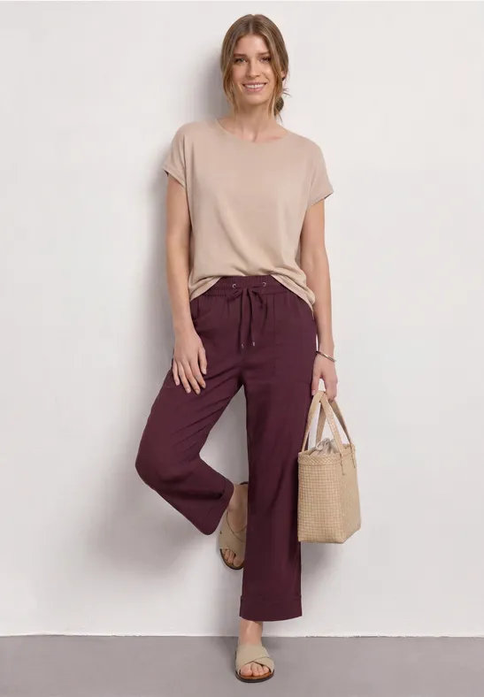 Straight Leg Hose im Casual Fit mit Turn-Up