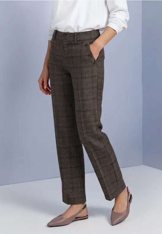 High Waist Straigt Leg Hose im Casual Fit