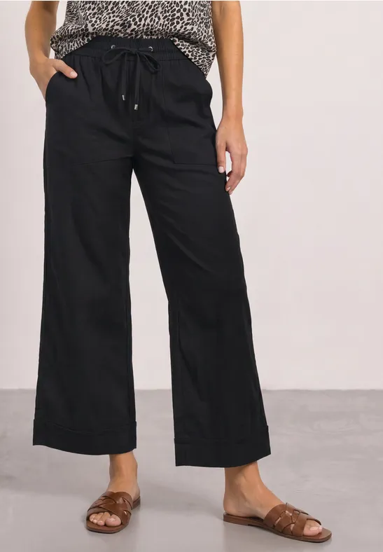 Straight Leg Hose im Casual Fit mit Turn-Up