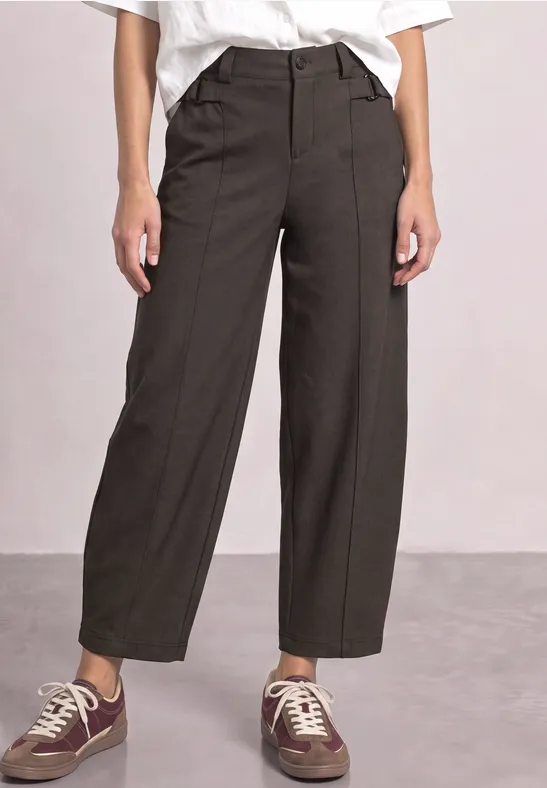 High Waist Barrel Leg Hose im Casual Fit