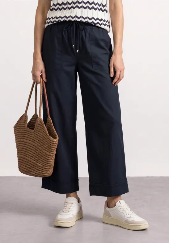 Straight Leg Hose im Casual Fit mit Turn-Up