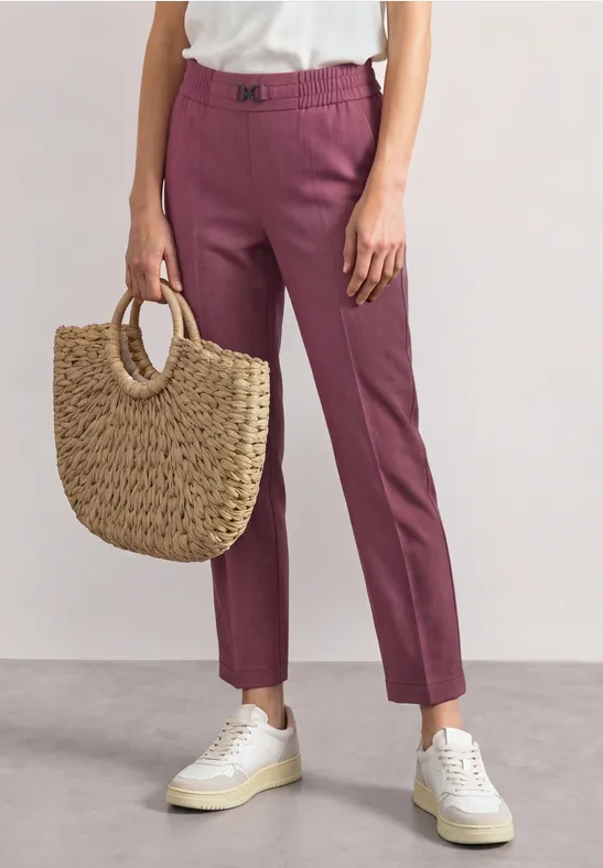 Street One Slim Leg Hose mit Schnallendetail