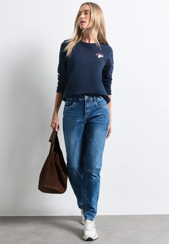 High Waist Barrel Leg Jeans im Loose Fit