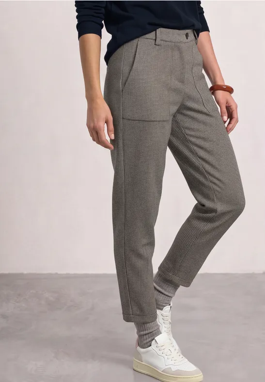 High Waist Barrel Leg Hose im Casual Fit