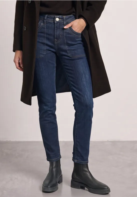 Mid Waist Boyfriend Jeans im Loose Fit