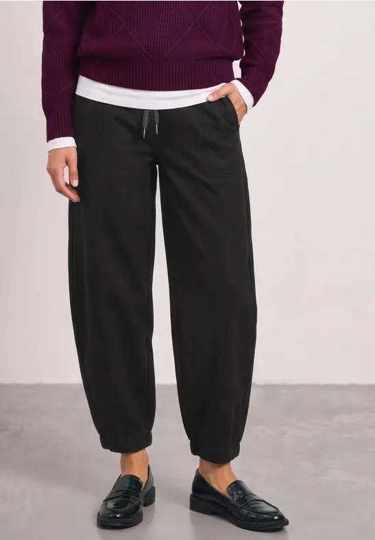 High Waist Barrel Leg Hose im Casual Fit