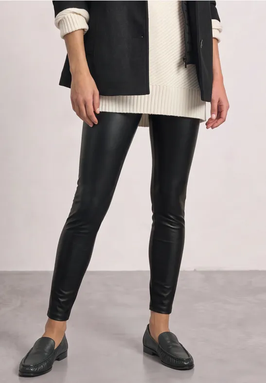 Leggings in Leder-Optik