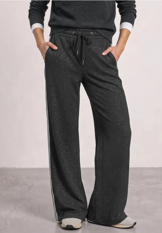 Broek met High Waist en Wide Leg pijpen in een Loose Fit pasvorm