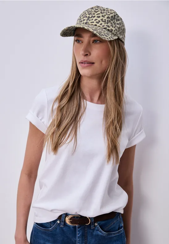 Cap mit Leo-Muster im Washed-Look