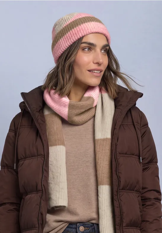 Beanie mit Colorblock-Muster