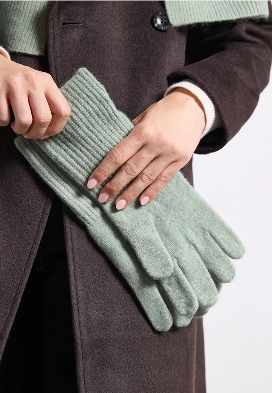 Feinstrick Handschuhe in Unifarbe
