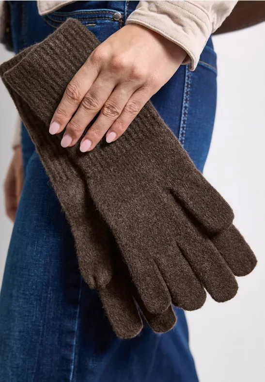 Feinstrick Handschuhe in Unifarbe