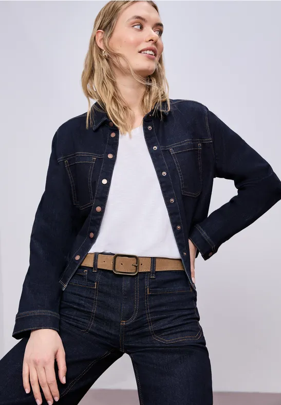 Street One Frauen Gürtel aus Velours im Boho-Look in Braun, Gr: 70