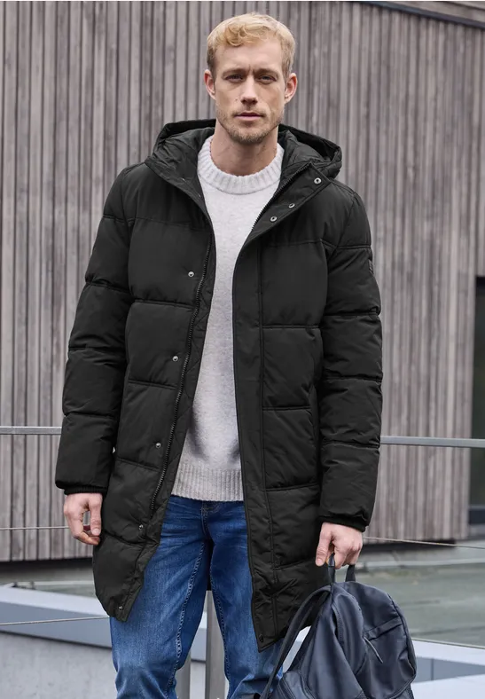 Thumbnail - Street One MEN Männer Puffer Jacke in Schwarz, Gr: S