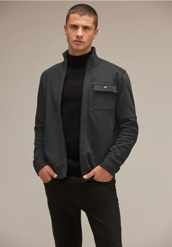 Cardigan Indicode Pour Homme - Veste Sweat à Col Montant Zippée, Coupe Droite, Style Décontracté Et Confortable