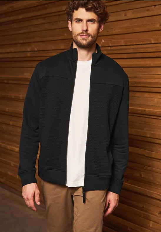 Thumbnail - Street One MEN Männer Jacke mit 3D-Struktur in Schwarz, Gr: L