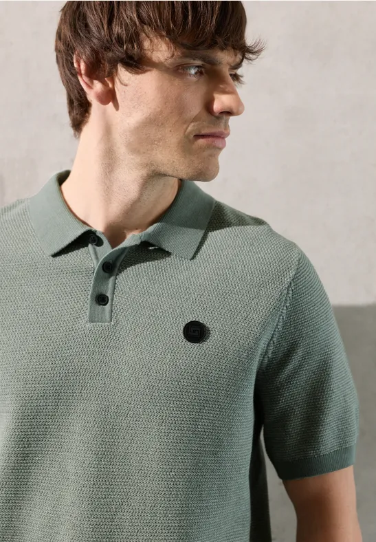 Thumbnail - Street One MEN Männer Kurzarmpullover in Grün, Gr: 3XL