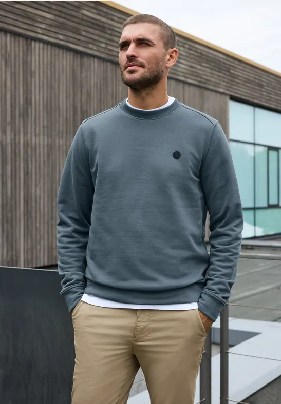 Crewneck Sweatshirt in Unifarbe
