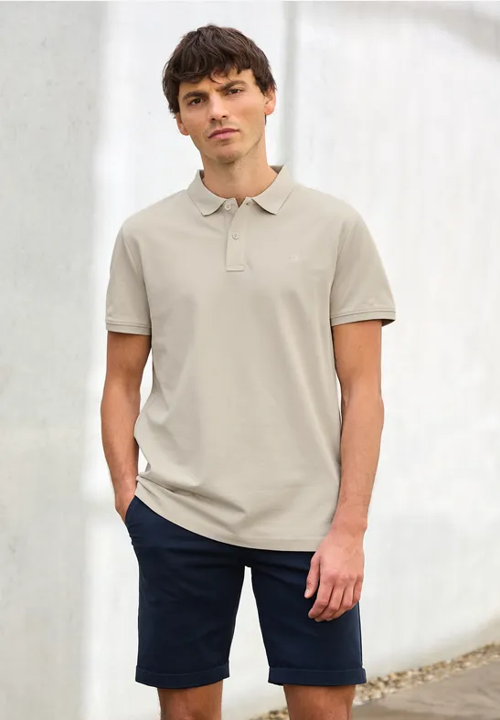 Street One Piqué-Poloshirt mit Logo male Beige