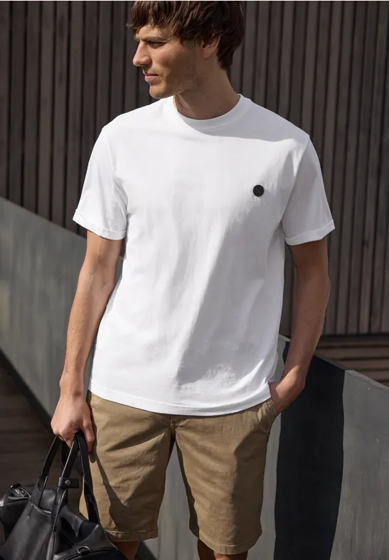 Basic T-Shirt mit Rundhals und Turn-Up