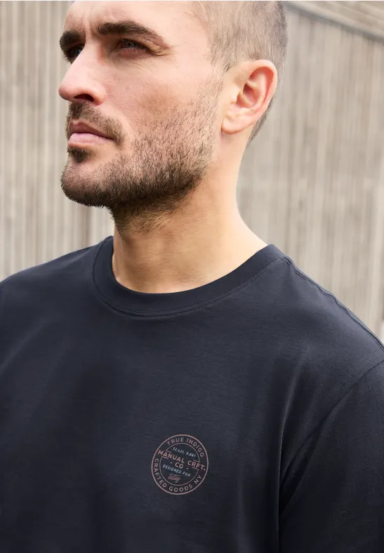 T-Shirt mit Rundhals und Chestprint