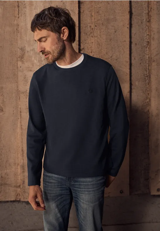 Langarm Shirt mit Strukturdetails