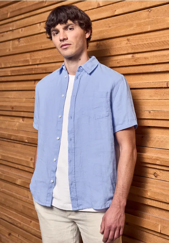 Thumbnail - Kurzarmhemd aus Leinen