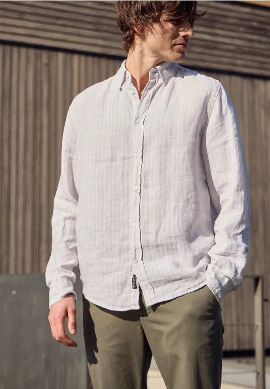 Thumbnail - Street One Langarm Hemd aus Leinen mit Streifen