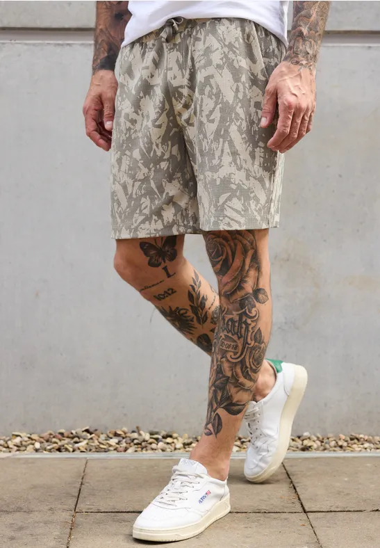 Thumbnail - Street One MEN Männer Jersey Waffel Piqué Shorts in Beige, Gr: S