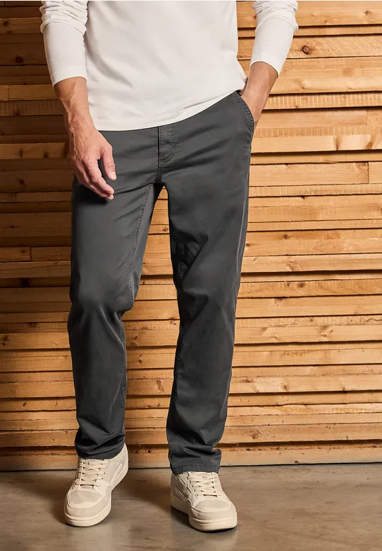 Thumbnail - Street One MEN Männer Klassische Chino in Grau, Gr: 29