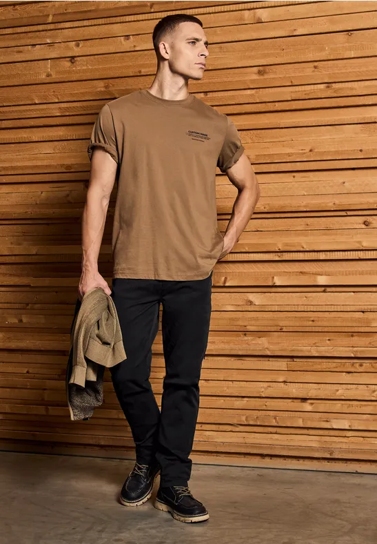 Thumbnail - Street One MEN Männer Slim Fit Hose in Schwarz, Gr: 33