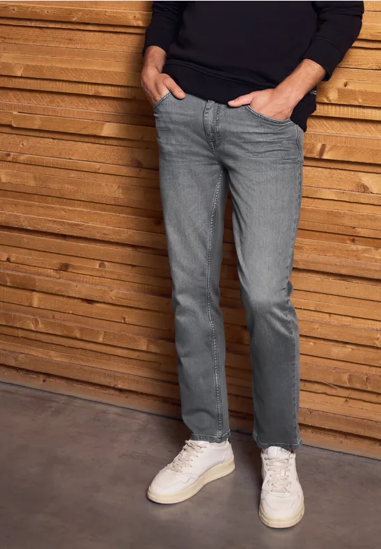 Thumbnail - Street One MEN Männer Slim Fit Jeans in Grau, Gr: 29