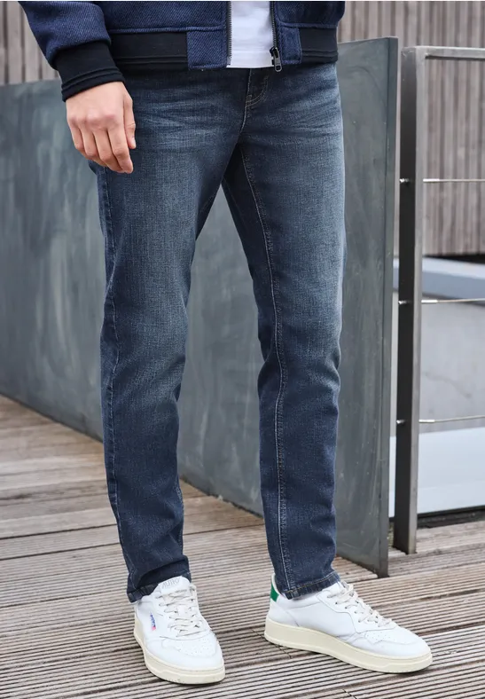 Thumbnail - Street One MEN Männer Regular Fit Jeans in Blau, Gr: 32