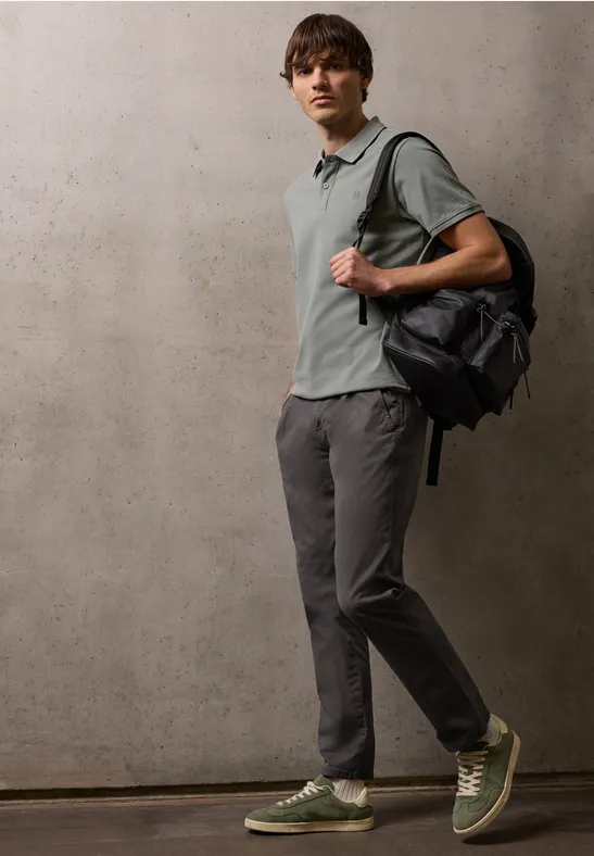 Thumbnail - Street One MEN Männer Chino mit Struktur in Grau, Gr: 28