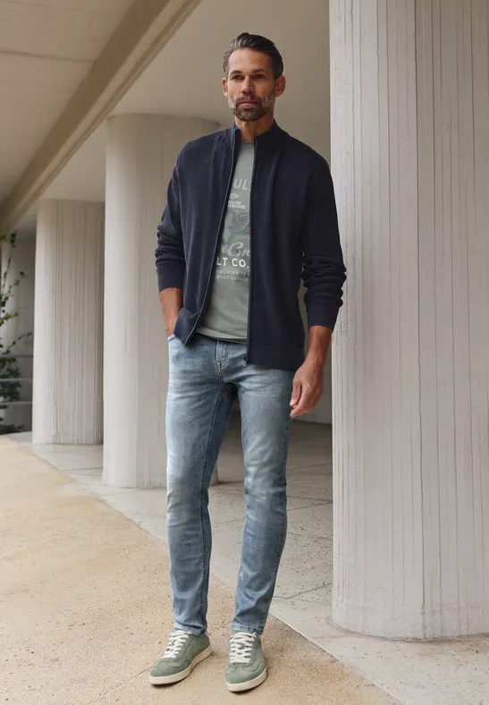 Thumbnail - Street One MEN Männer Slim Leg Jeans in Blau, Gr: 28